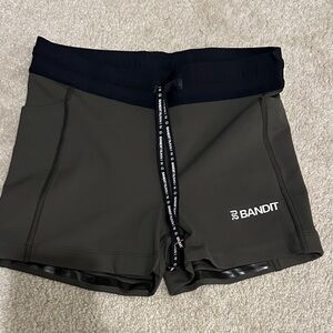 Women's Black and Gray Shorts